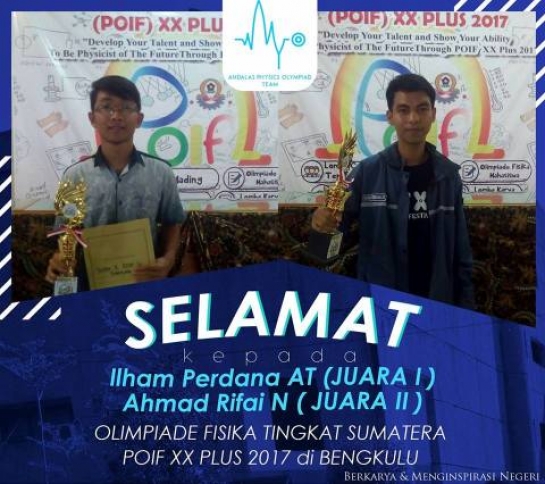 Tim Jurusan Fisika Unand Menjadi yang Terbaik pada Olimpiade Fisika Mahasiswa se-Sumatera